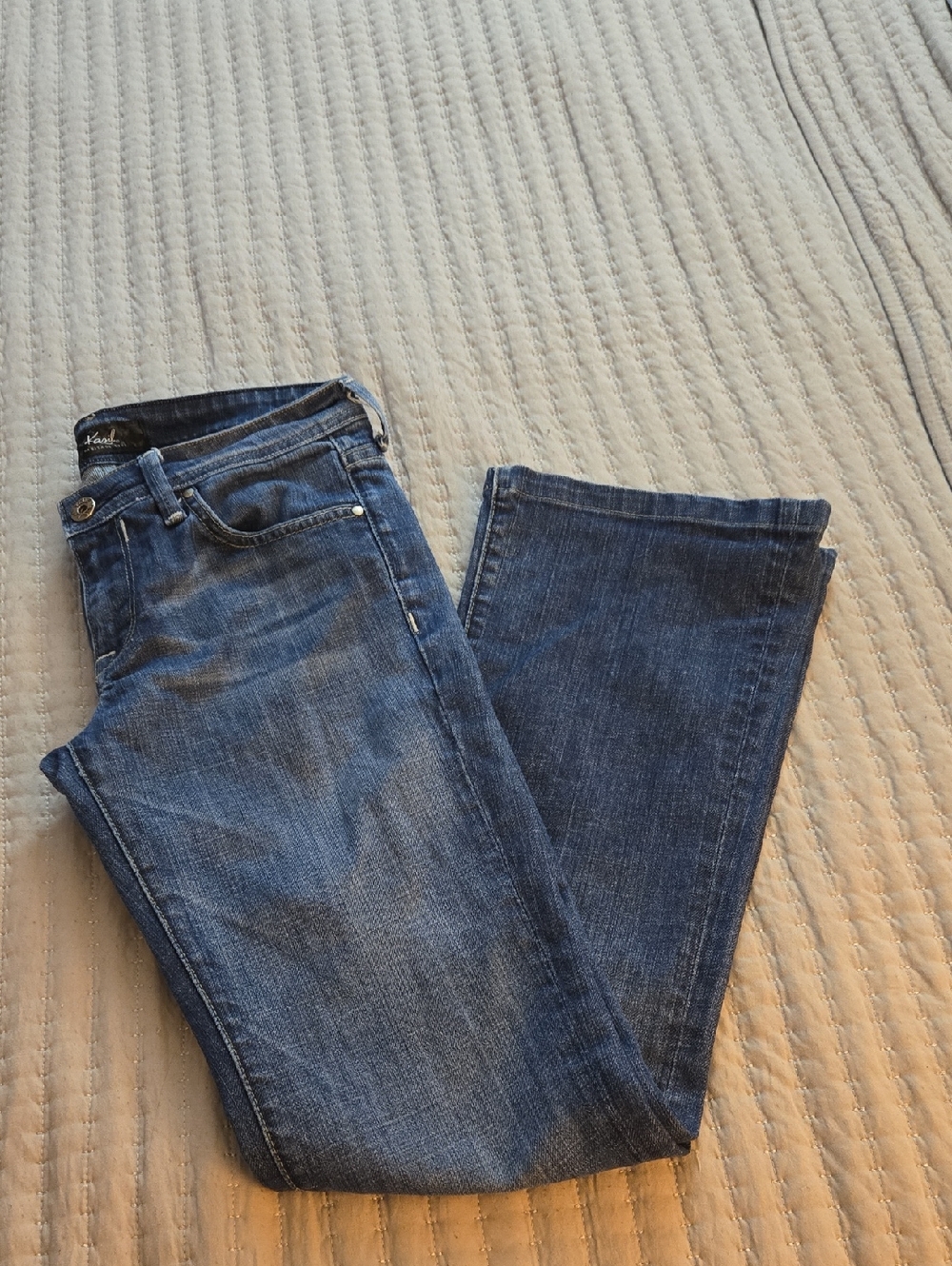 Kasil By David Lim-Dark Blue Jeans — Chic Bootcut/Flare Women’s Denim- USA